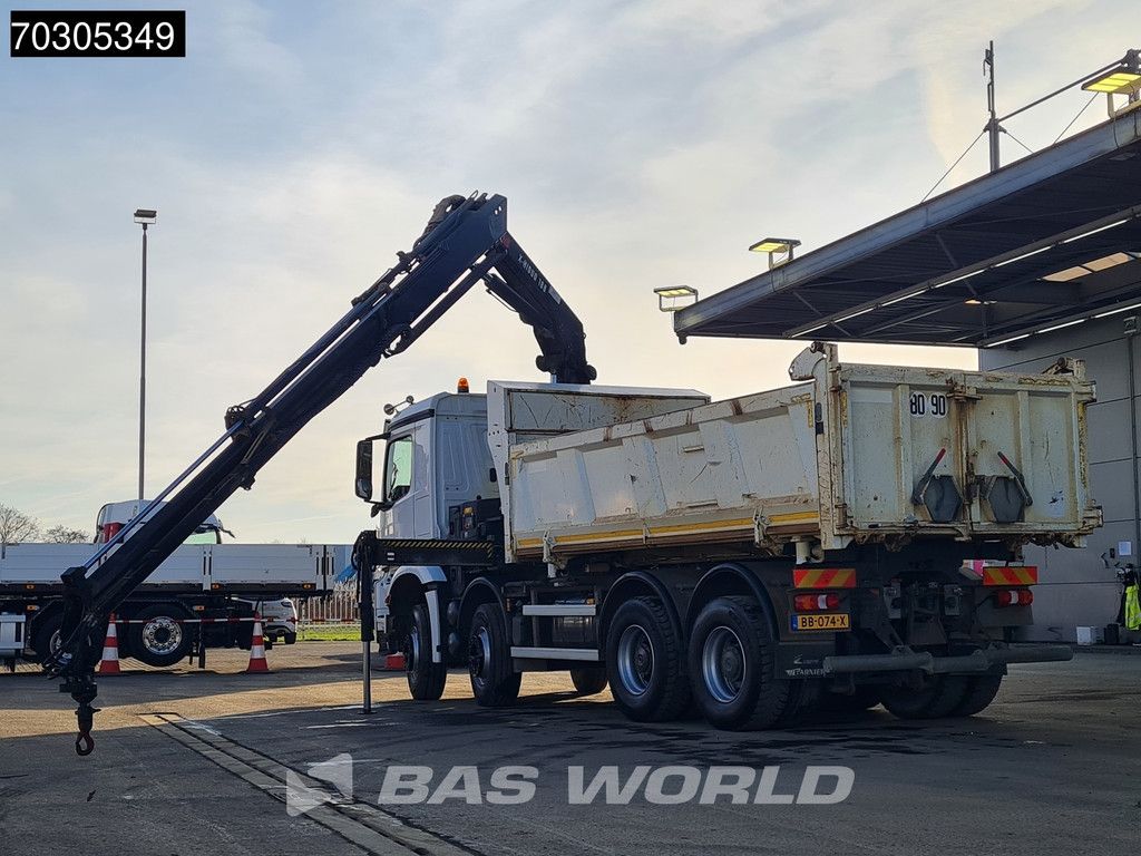 Mercedes Arocs 3240 8X4 HIAB X-HIDUO 188 E-2 Kran Crane 3-side tipper Big-Axle Euro 6