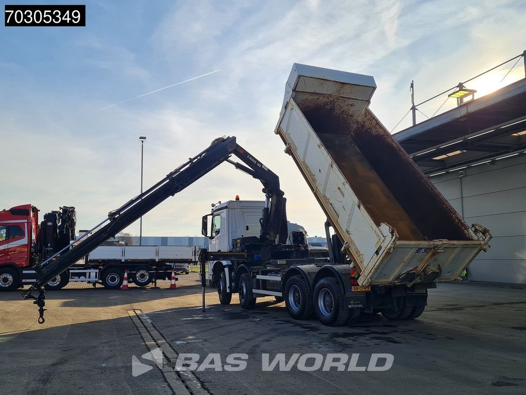 Mercedes Arocs 3240 8X4 HIAB X-HIDUO 188 E-2 Kran Crane 3-side tipper Big-Axle Euro 6