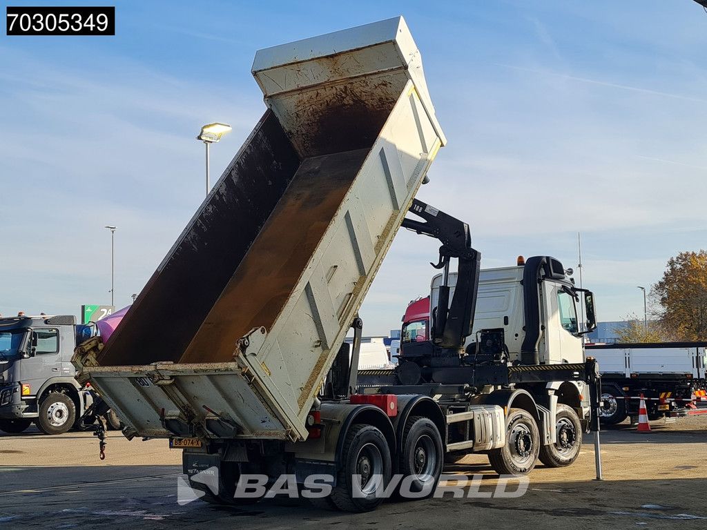 Mercedes Arocs 3240 8X4 HIAB X-HIDUO 188 E-2 Kran Crane 3-side tipper Big-Axle Euro 6