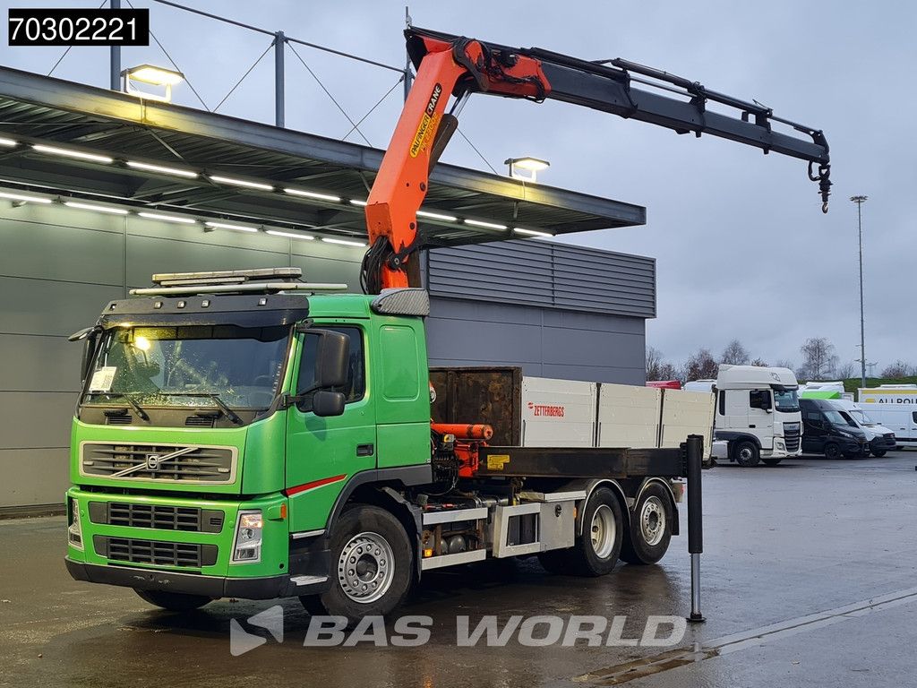 Volvo FM FM 340 6X2 Palfinger PK23002 Crane 10m3 3-way tipper Lift+steering axle Euro 5