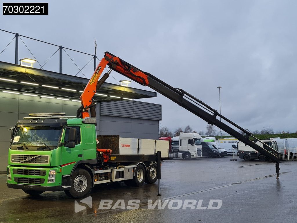 Volvo FM FM 340 6X2 Palfinger PK23002 Crane 10m3 3-way tipper Lift+steering axle Euro 5
