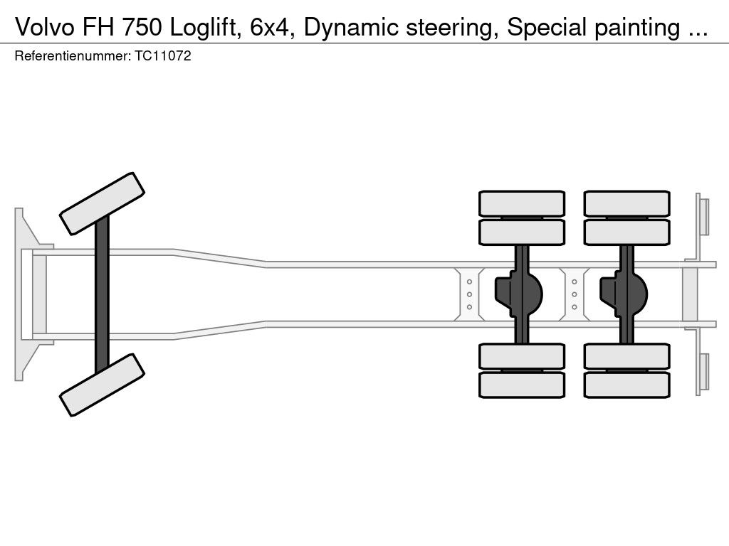 Volvo FH 750 Loglift, 6x4, Dynamic steering, Special painting TC11072