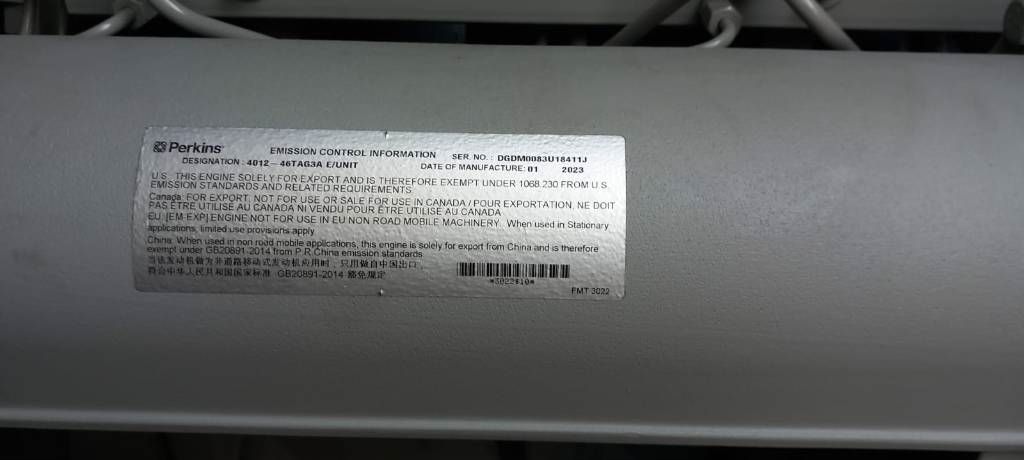 Perkins 4012-46TAG3A - 1.880 kVA Generator - DPX-19824-O