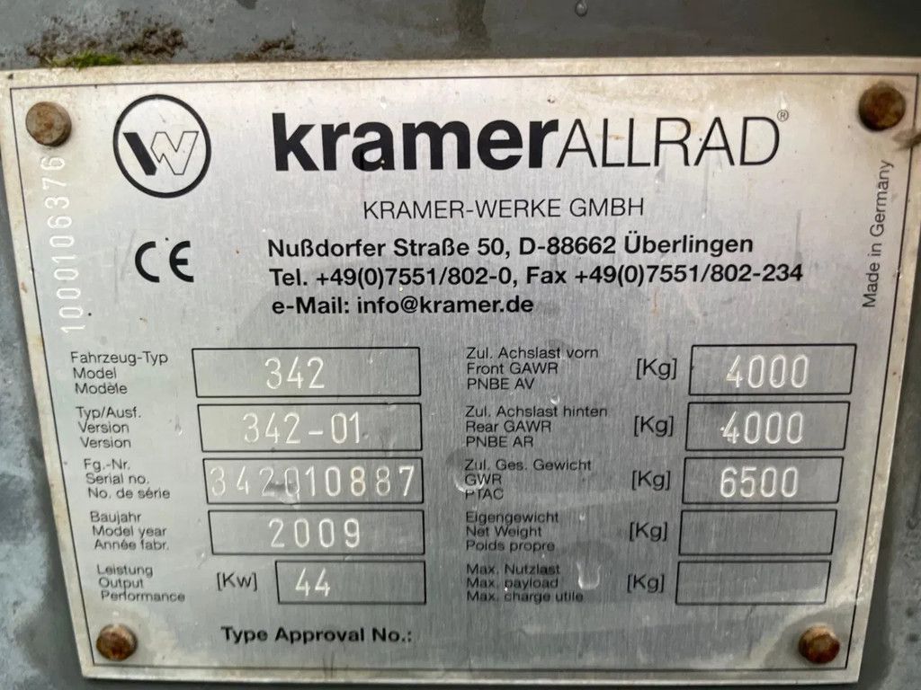 Kramer Allrad 342-01 Shovel Loader