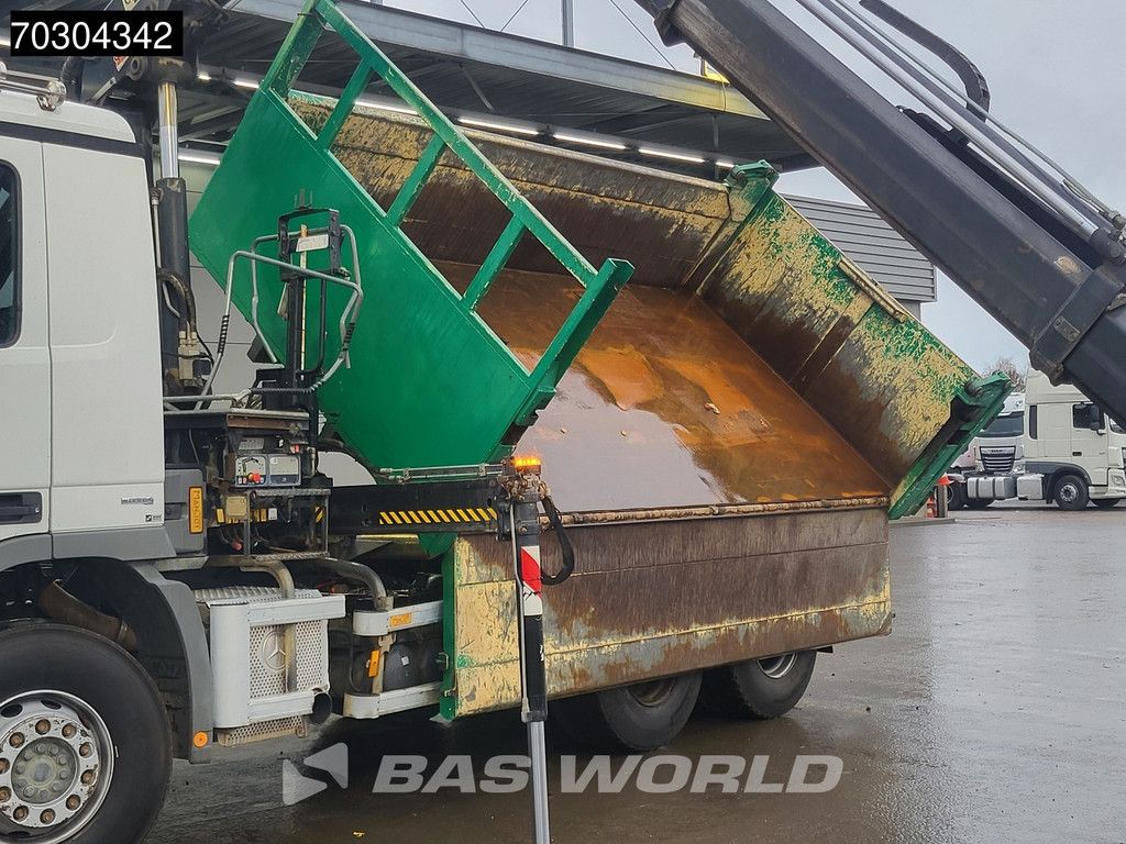 Mercedes Actros Actros 2646 6X4 HIAB 122 BS-2 HIDUO Crane Kran 3-way tipper Big-Axle Euro 5