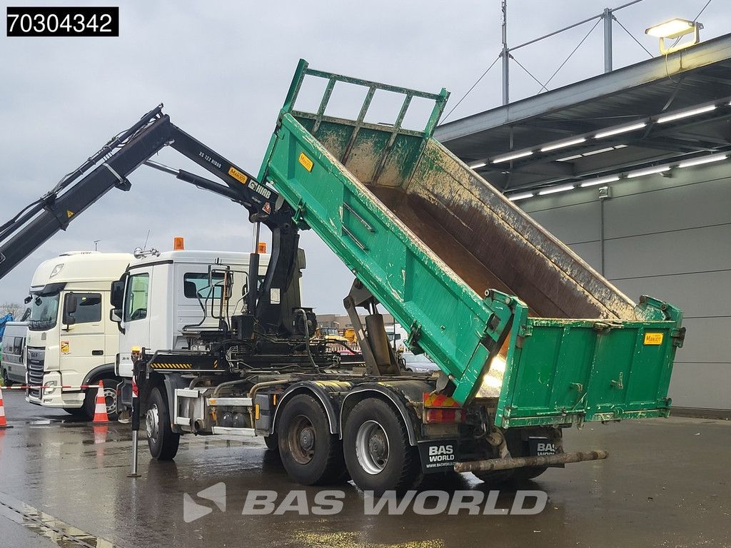 Mercedes Actros Actros 2646 6X4 HIAB 122 BS-2 HIDUO Crane Kran 3-way tipper Big-Axle Euro 5