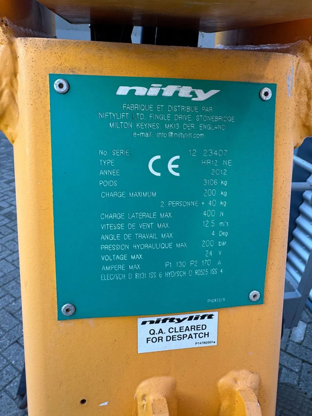 Niftylift HR12NE Hoogwerker Knikarmhoogwerker