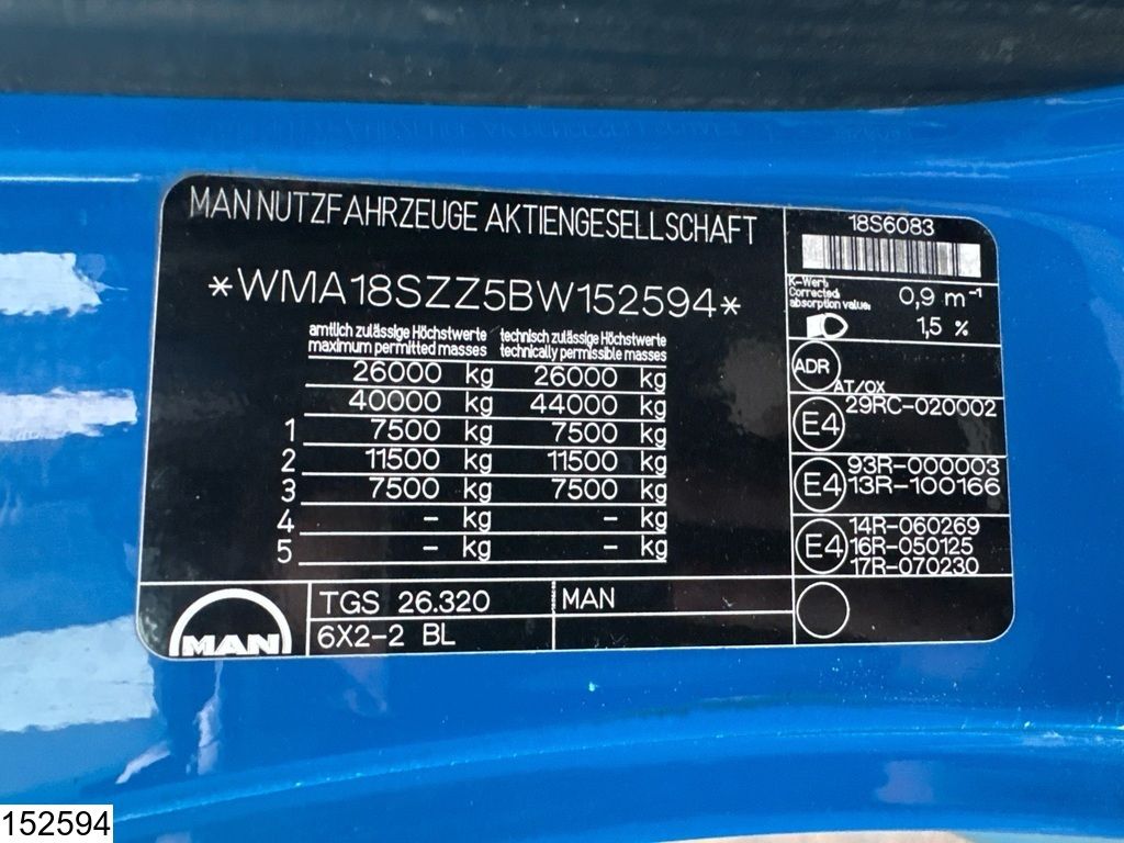 MAN TGS 26 320 6x2, EURO 5, ADR, 18.900 Liter, 5 Comp