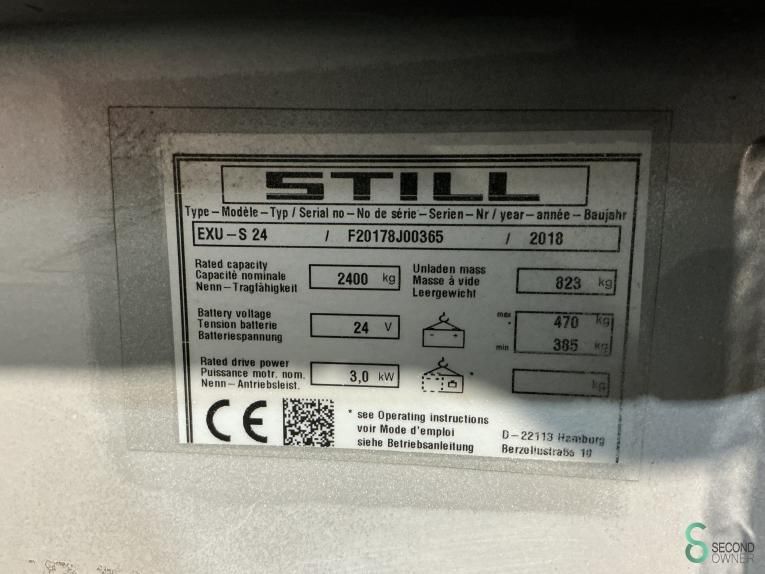 Pallet trucks Electric Still EXU-S24 2018