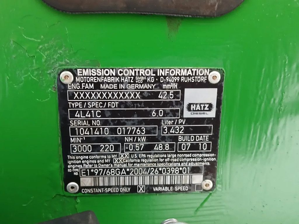 BBA BA80H D285 Hatz 4M41