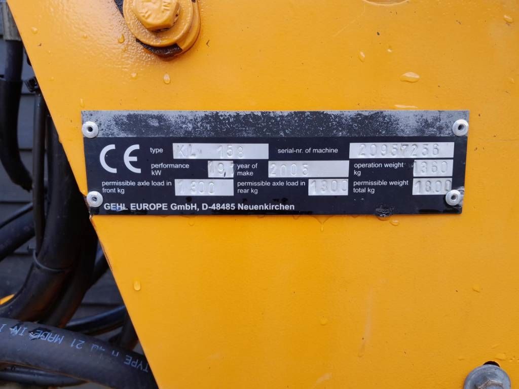 Mustang KL 158 minishovel zelfde als Weidemann 1140