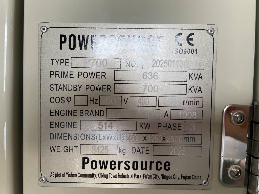 Perkins 2806D-E18TAG1A - 700 kVA Generator - DPX-19816