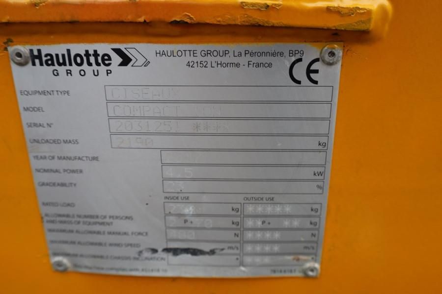 Haulotte Compact 10N As-Is, Electric, 10m Working Height, 2