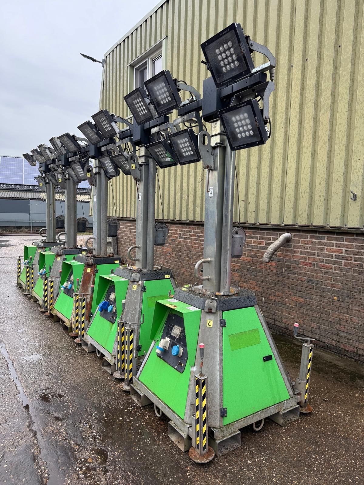 Mobiele verplaatsbare LED lichtmast 10 meter emissieloos