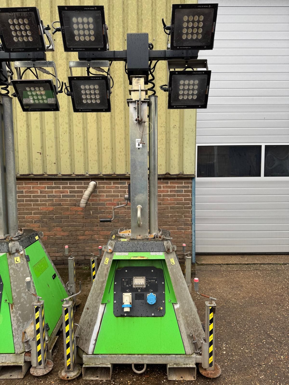 Mobiele verplaatsbare LED lichtmast 10 meter emissieloos