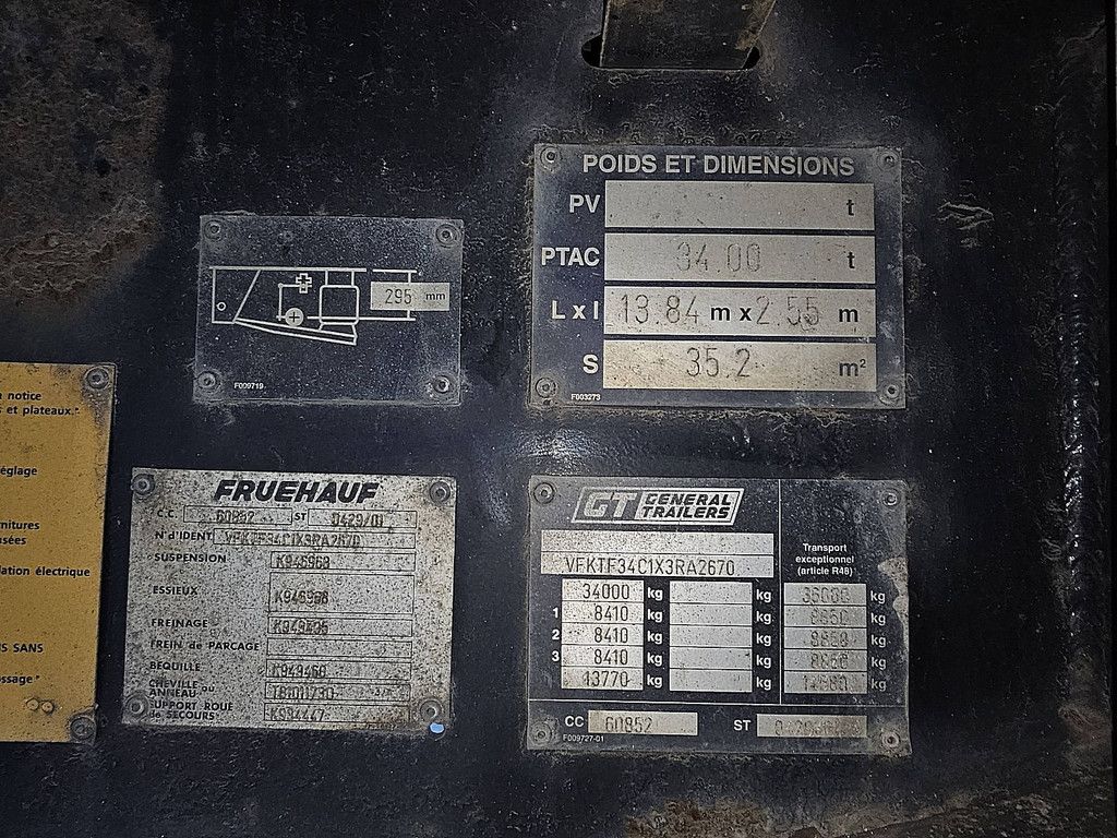 FRUEHAUF TF34C13RAA plateau