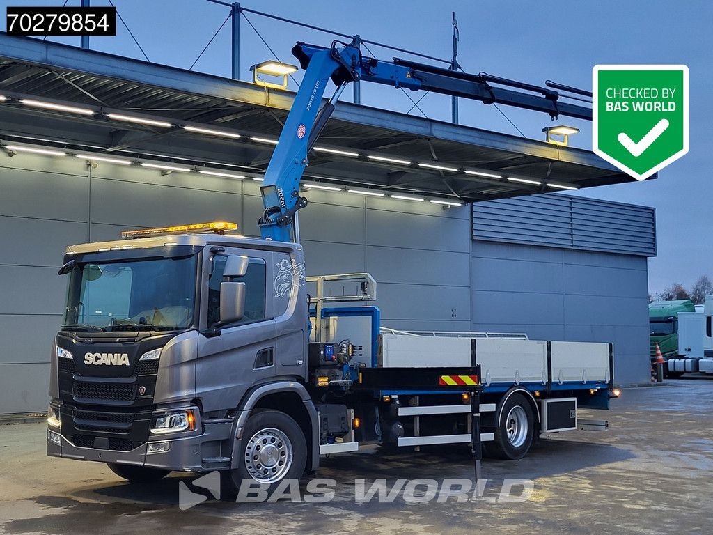 Scania P280 4X2 HMF 1420K-RC Kran Crane Leather seats Automatic Euro 6
