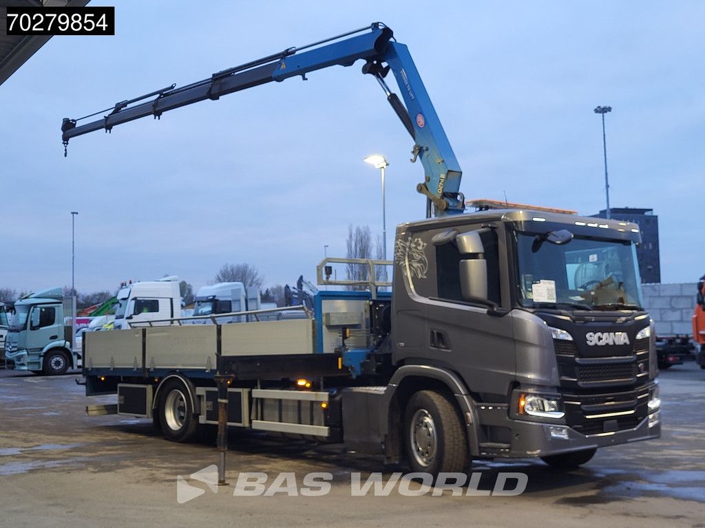 Scania P280 4X2 HMF 1420K-RC Kran Crane Leather seats Automatic Euro 6