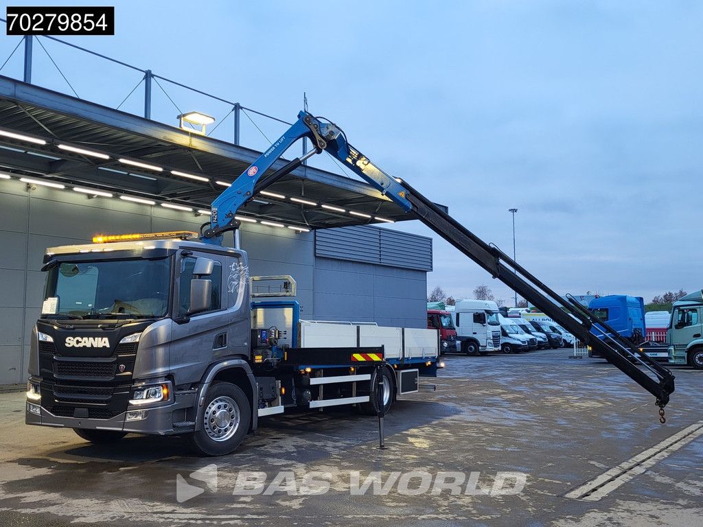 Scania P280 4X2 HMF 1420K-RC Kran Crane Leather seats Automatic Euro 6