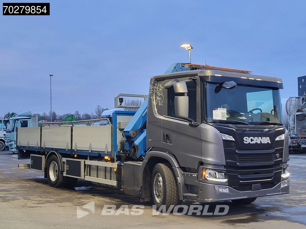 Scania P280 4X2 HMF 1420K-RC Kran Crane Leather seats Automatic Euro 6