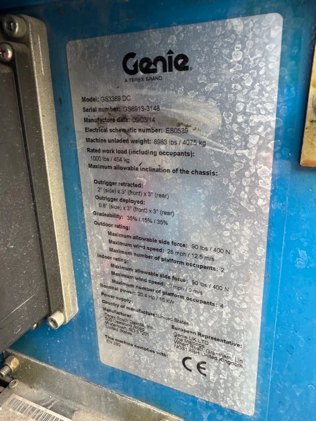 Genie GS3369DC Hoogwerker Schaarhoogwerker