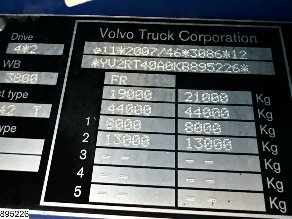 Volvo FH 500 EURO 6, Standairco, Hydraulic