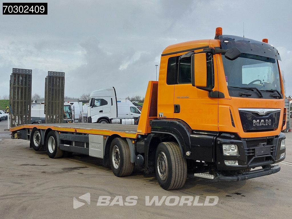 MAN TGS 35.400 8X2 Machine transporter Hydraulic Ramps Winch Lift+Steering Axle Euro 6