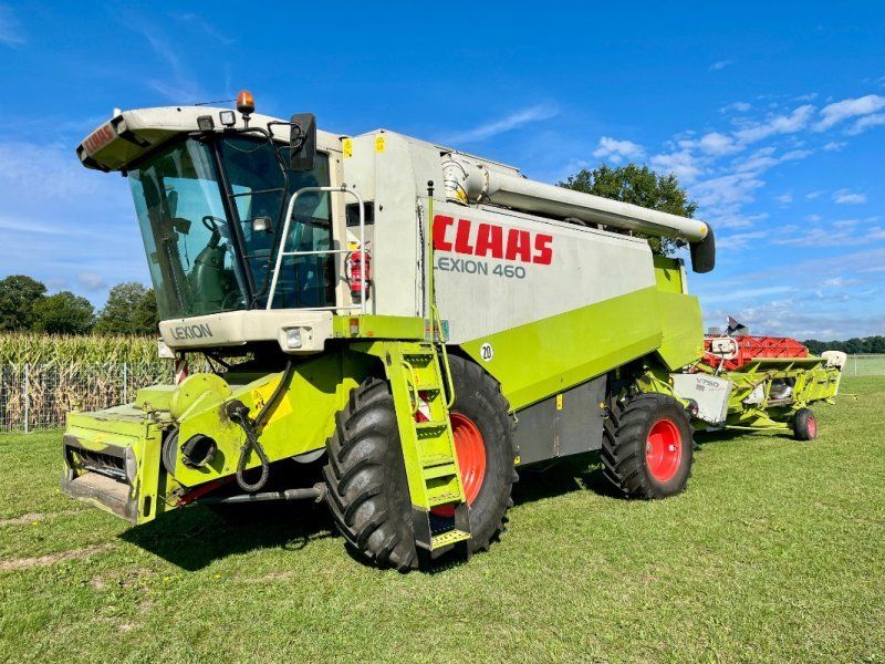 Claas LEXION 460 mit SW VARIO V 750 AC, SW-Wagen, Quantimeter