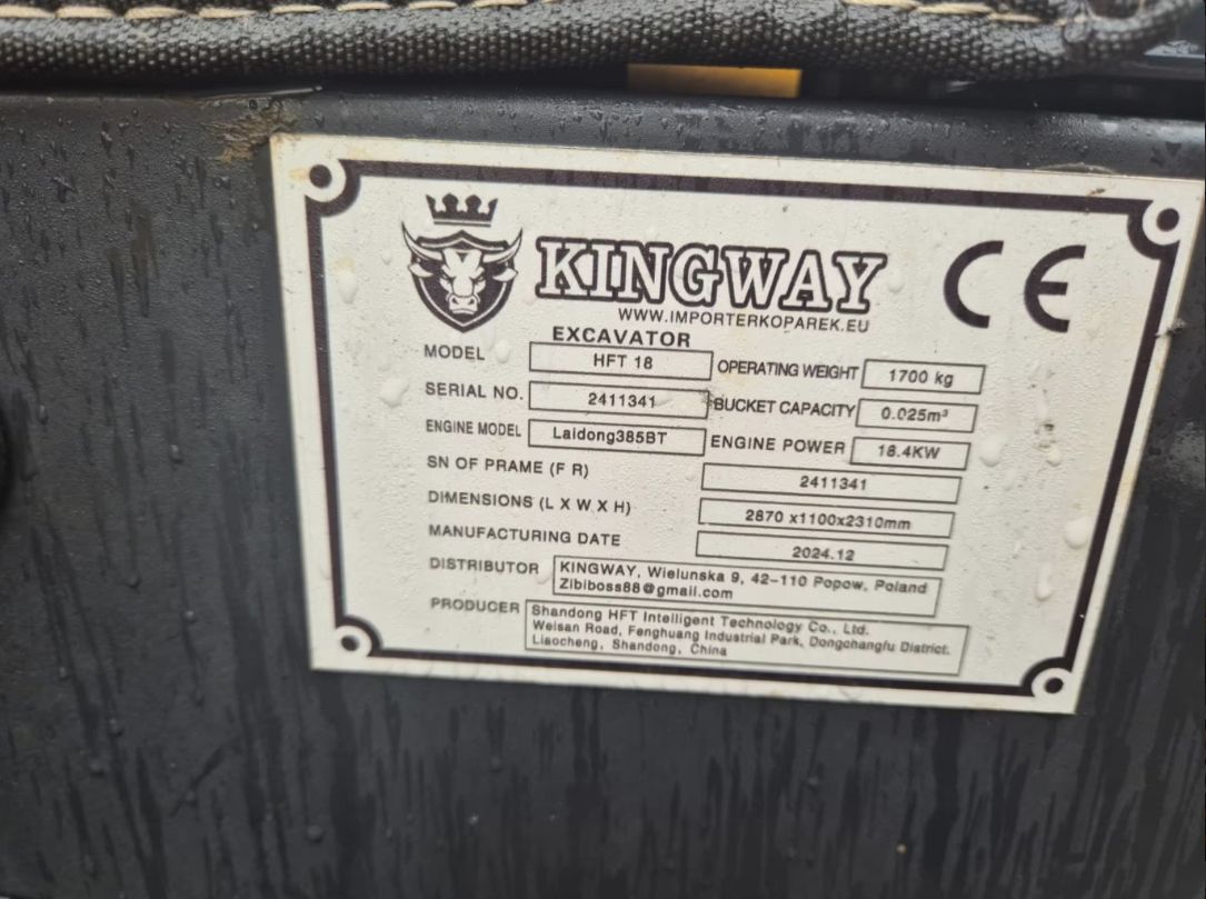 Gebruikte graafmachine minigraver Kingway VIP16 1700KG