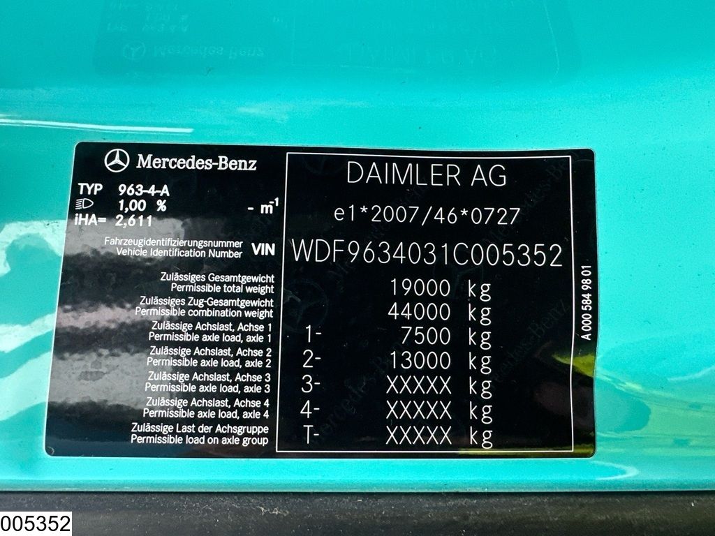 Mercedes Actros 1848 EURO 6, Retarder, Hydraulic, Standairco
