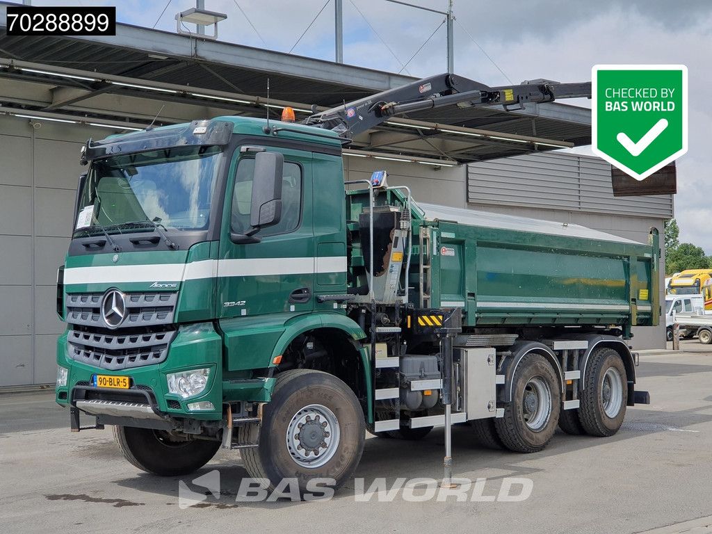 Mercedes Arocs Arocs 3342 6X6 NL-Truck HMF 1643 Z-Crane Kran Steering Axle Big-Axle Euro 6