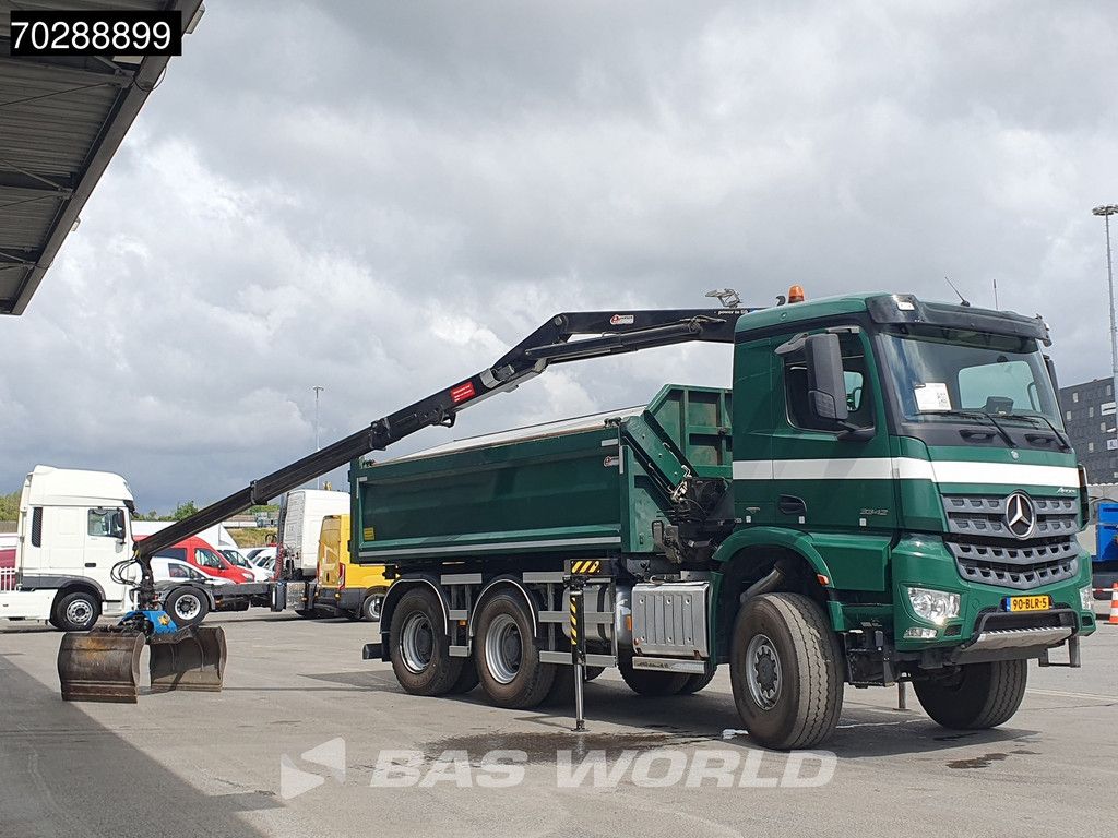 Mercedes Arocs Arocs 3342 6X6 NL-Truck HMF 1643 Z-Crane Kran Steering Axle Big-Axle Euro 6