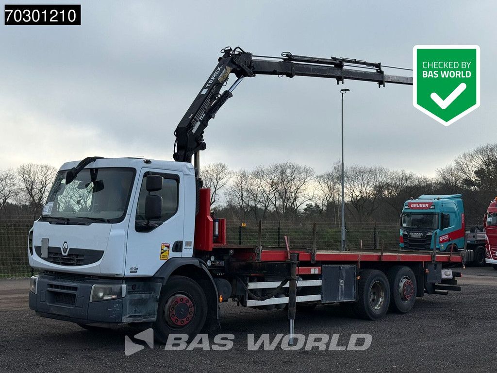 Renault Premium 410 6X2 Terex 120.2E - A3L Kran Crane Lift-Axle Manual Euro 5