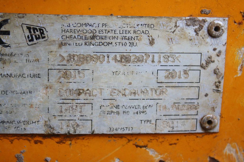 Mini excavator JCB 8014 CTS Diesel 2015