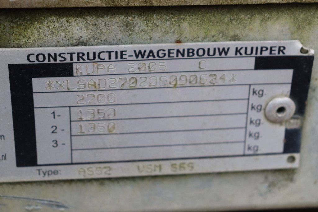 Gesloten aanhangwagen Kuiper ASS2 2009