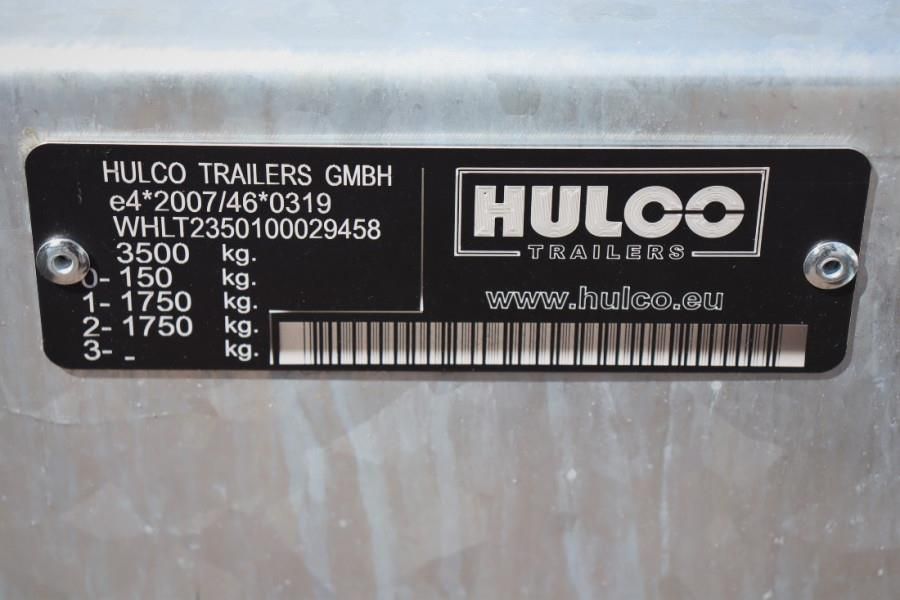 Hulco Terrax-2 3500kg 2 Axel Trailer, 2.770 kg Capacity,