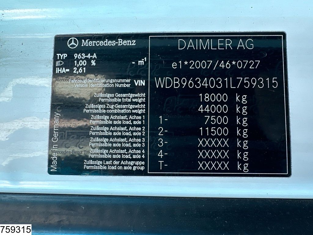 Mercedes Actros 1845 EURO 6, PTO