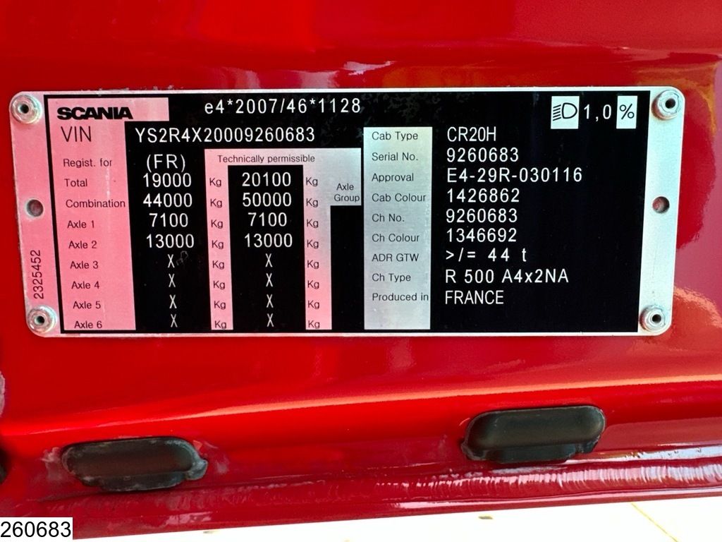 Scania R 500 EURO 6, Retarder, PTO, ADR