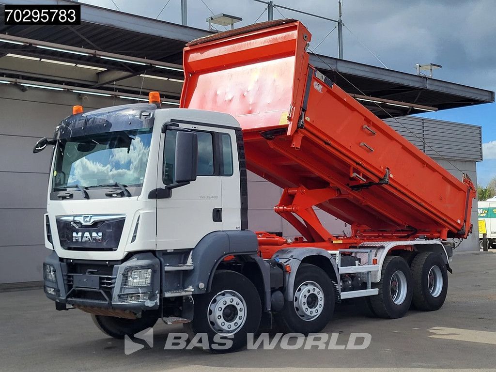 MAN TGS 35.400 8X4 13m3 CIF Bennes 2-side tipper Steel suspension Automatic Euro 6