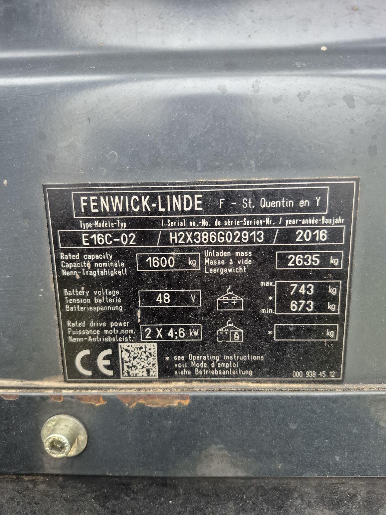 Linde E16C-02 triplex sideshift bj 2016 5521 uur