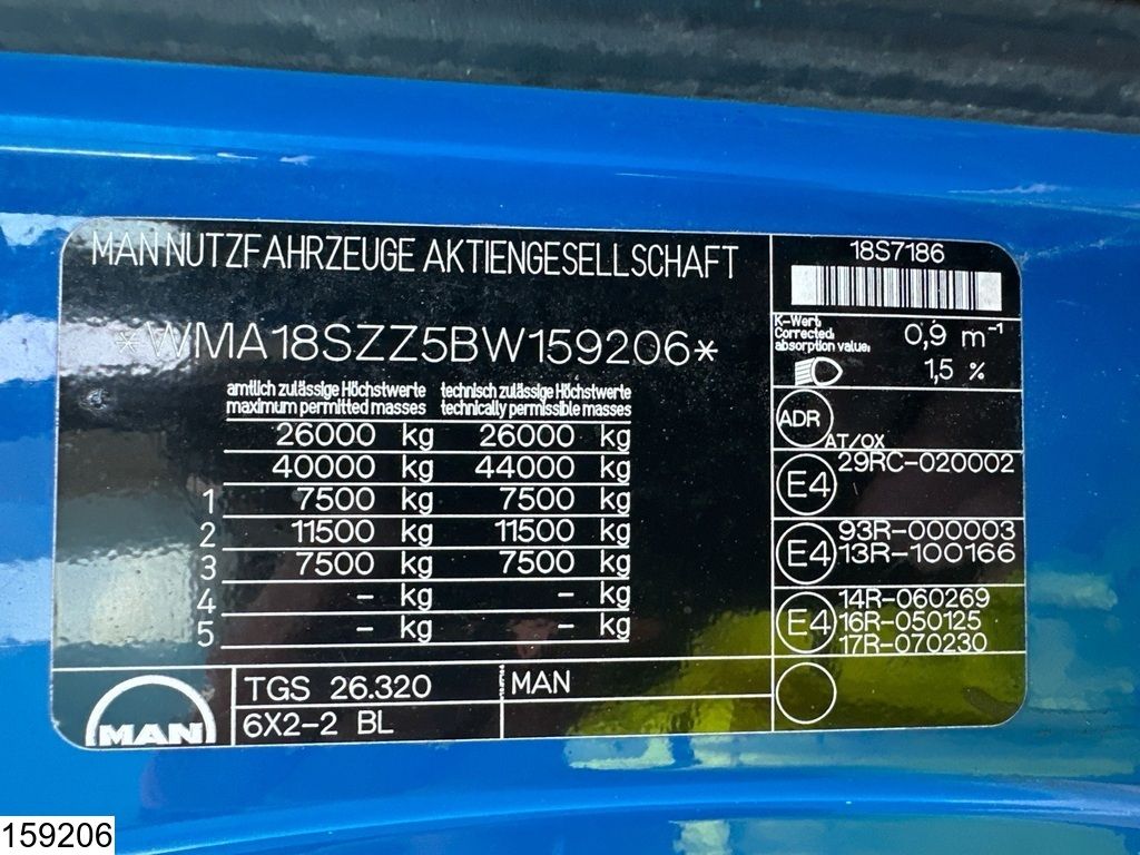 MAN TGS 26 320 6X2, EURO 5, ADR, 18.950 Liter, 4 COMP