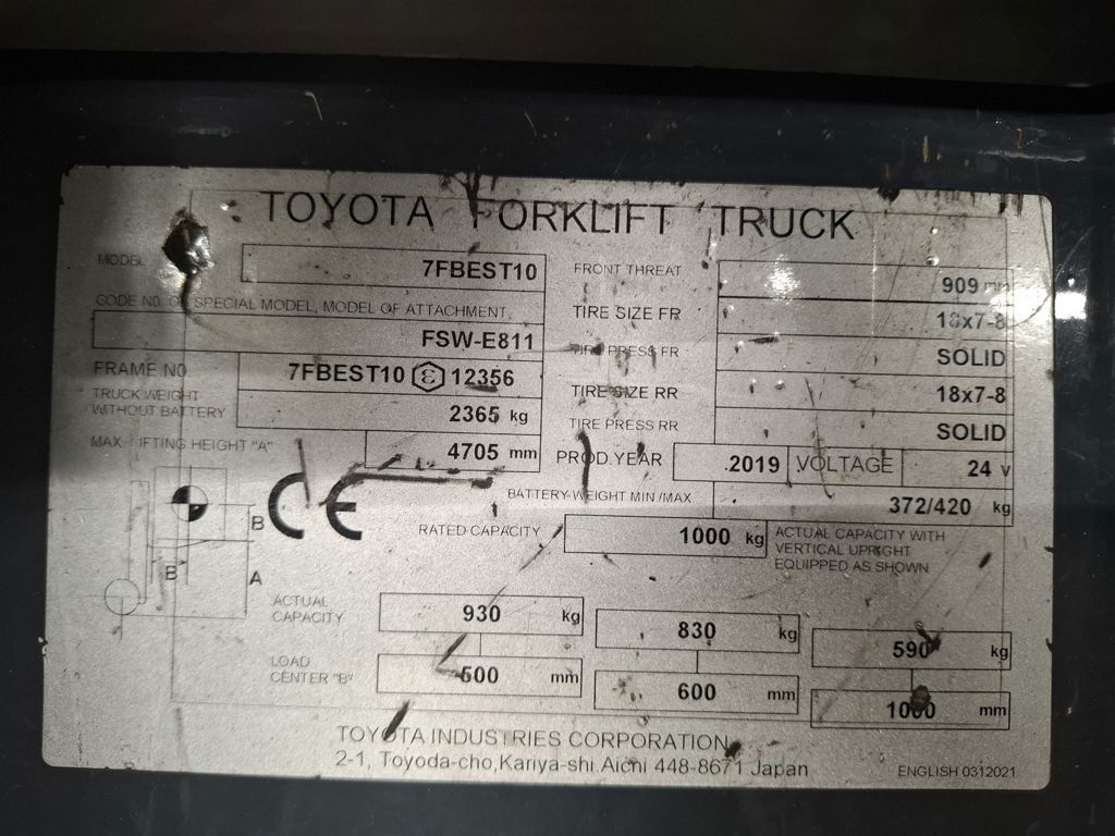 TOYOTA 7FBEST10