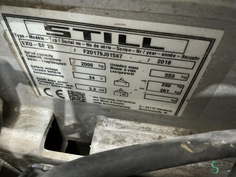 Hubwagen Elektrisch Still EXU-SF20 2018