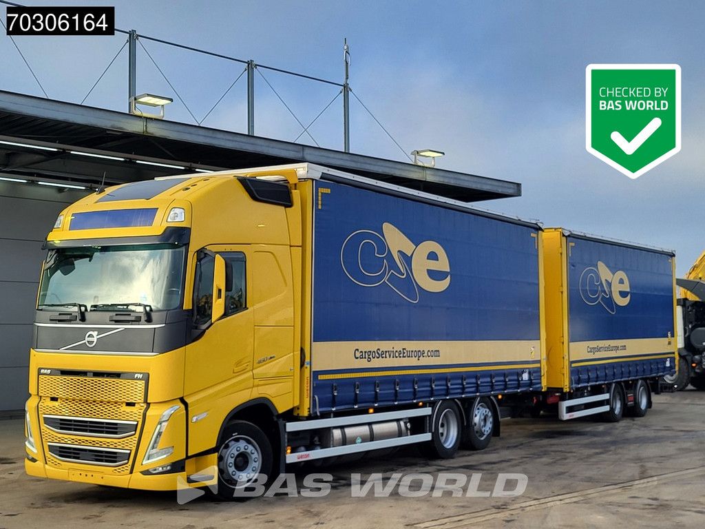 Volvo FH 460 6X2 Curtainsider Combi LNG Engine Sliding roof Lift Axle I-Park cool VEB+