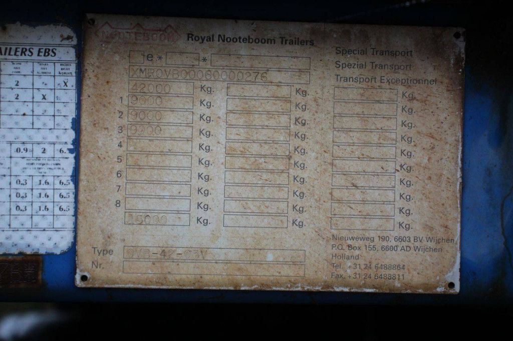 Flatbed trailer Nooteboom OVB-42-03V