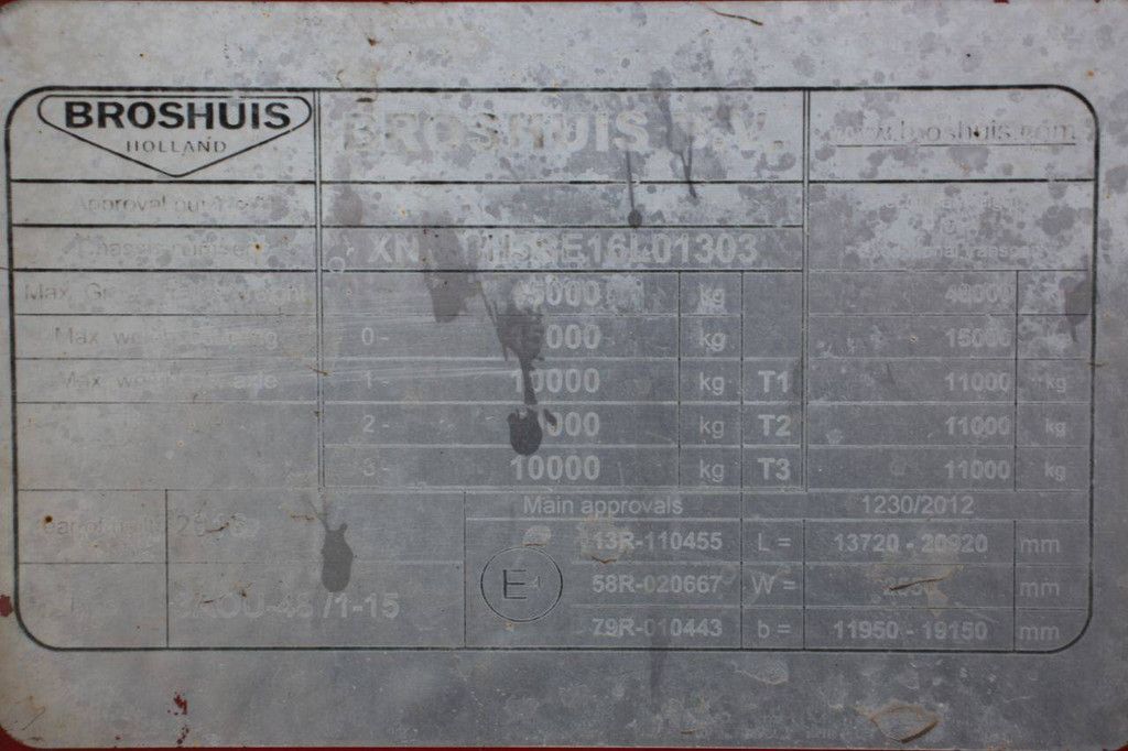 Pritschenanhänger Broshuis 3AOU-48/1-15 2016