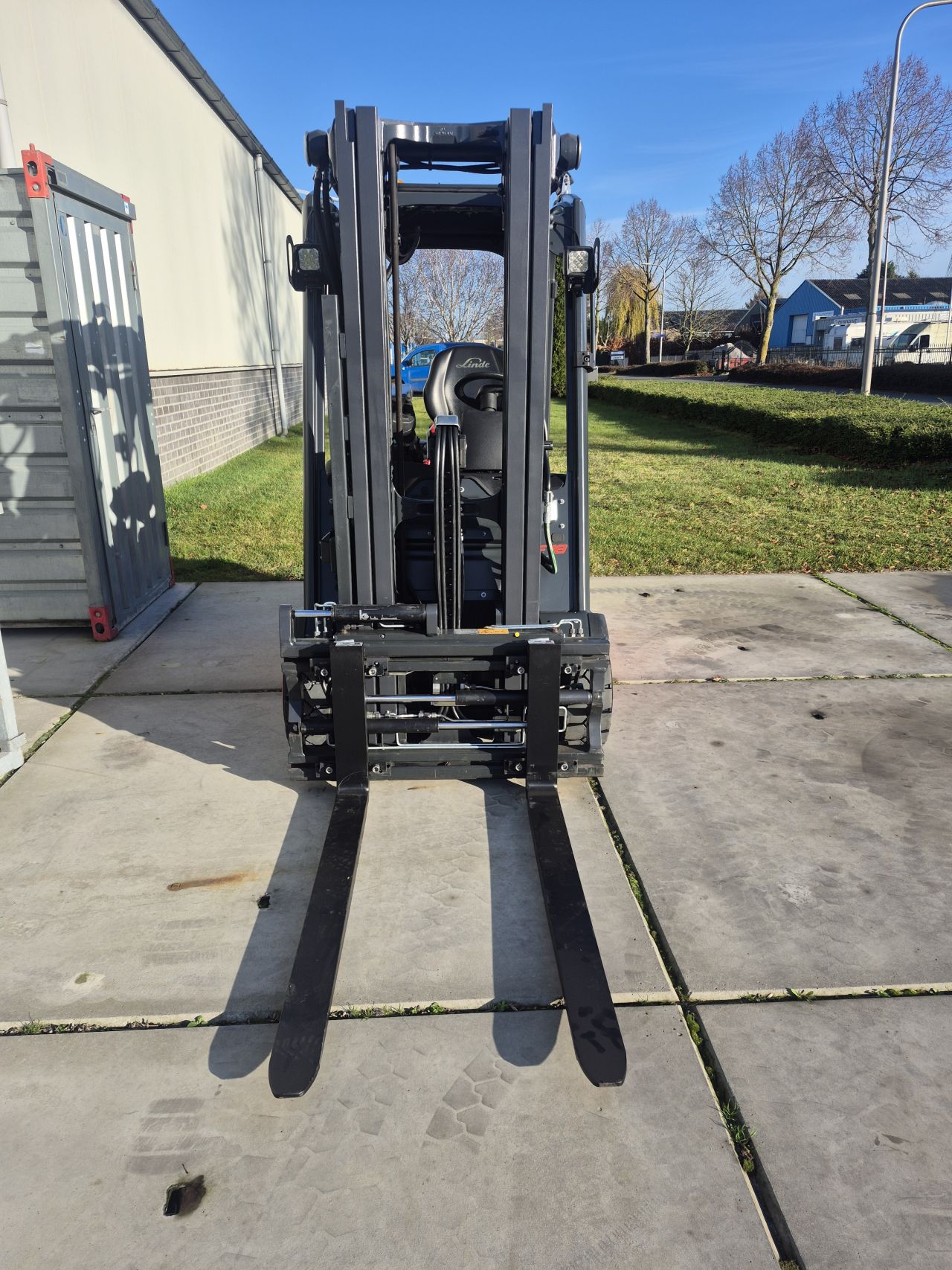 Linde E18-01 triplex sideshift vorkversteller bj 2019 3425 uur