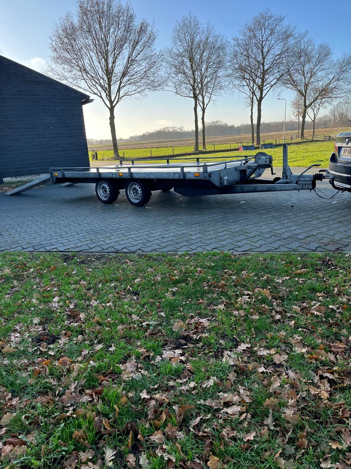 Saris plateauwagen oprijwagen met alu oprijplanken