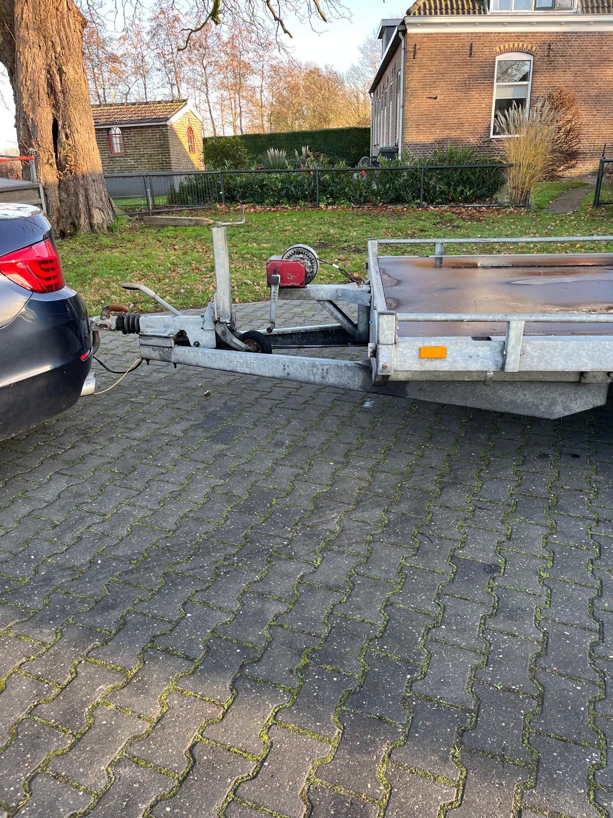 Saris plateauwagen oprijwagen met alu oprijplanken