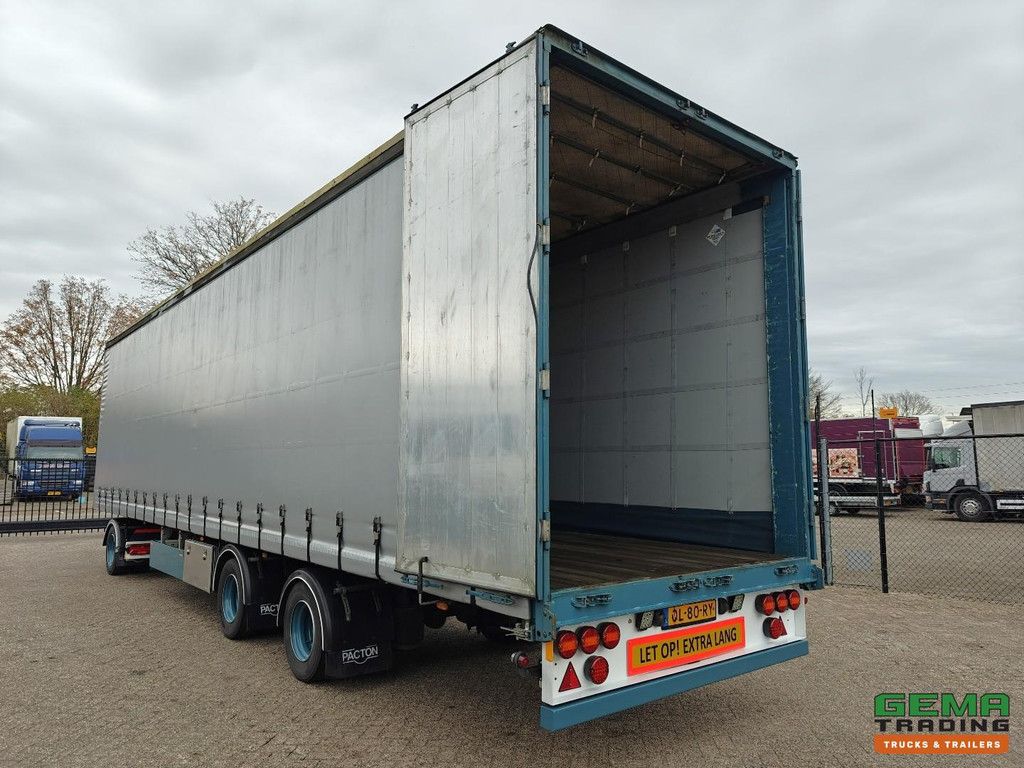 Pacton Trailers TBD.232 12,2 m + DXX.110 Dolly (2022) – 2-Achs SAF 10T – Planenaufbau – Lenkachse (Tridec) – Durchladesystem – LZV-Kombination